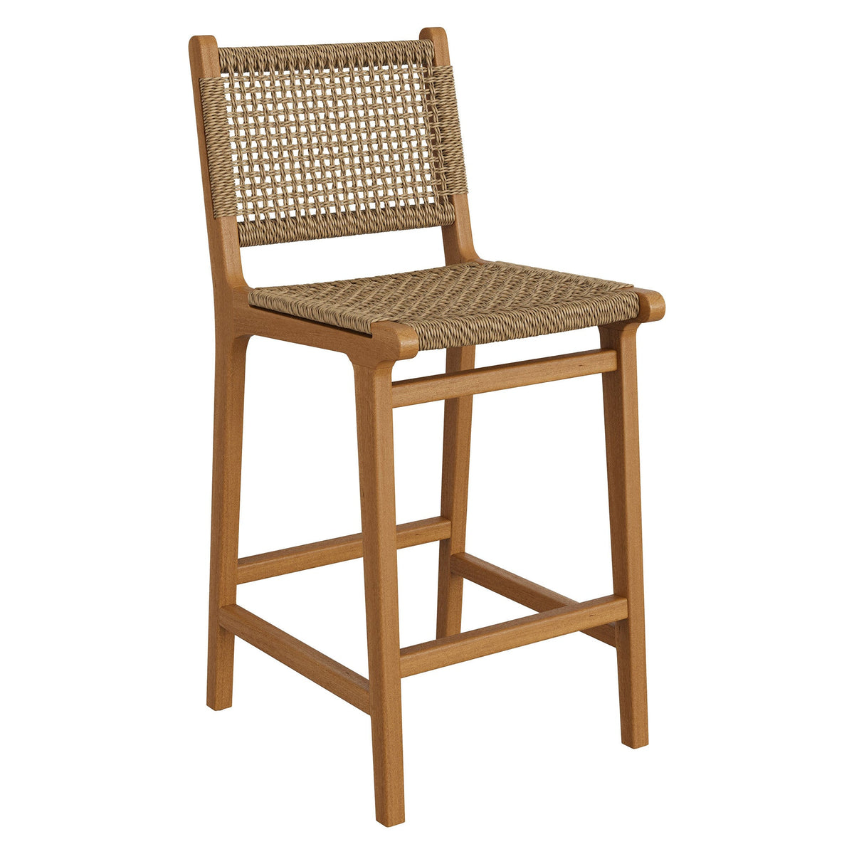 Chaises de comptoir Rowe en teck (lot de 2)