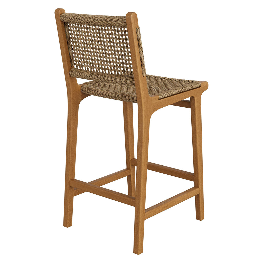 Chaises de comptoir Rowe en teck (lot de 2)