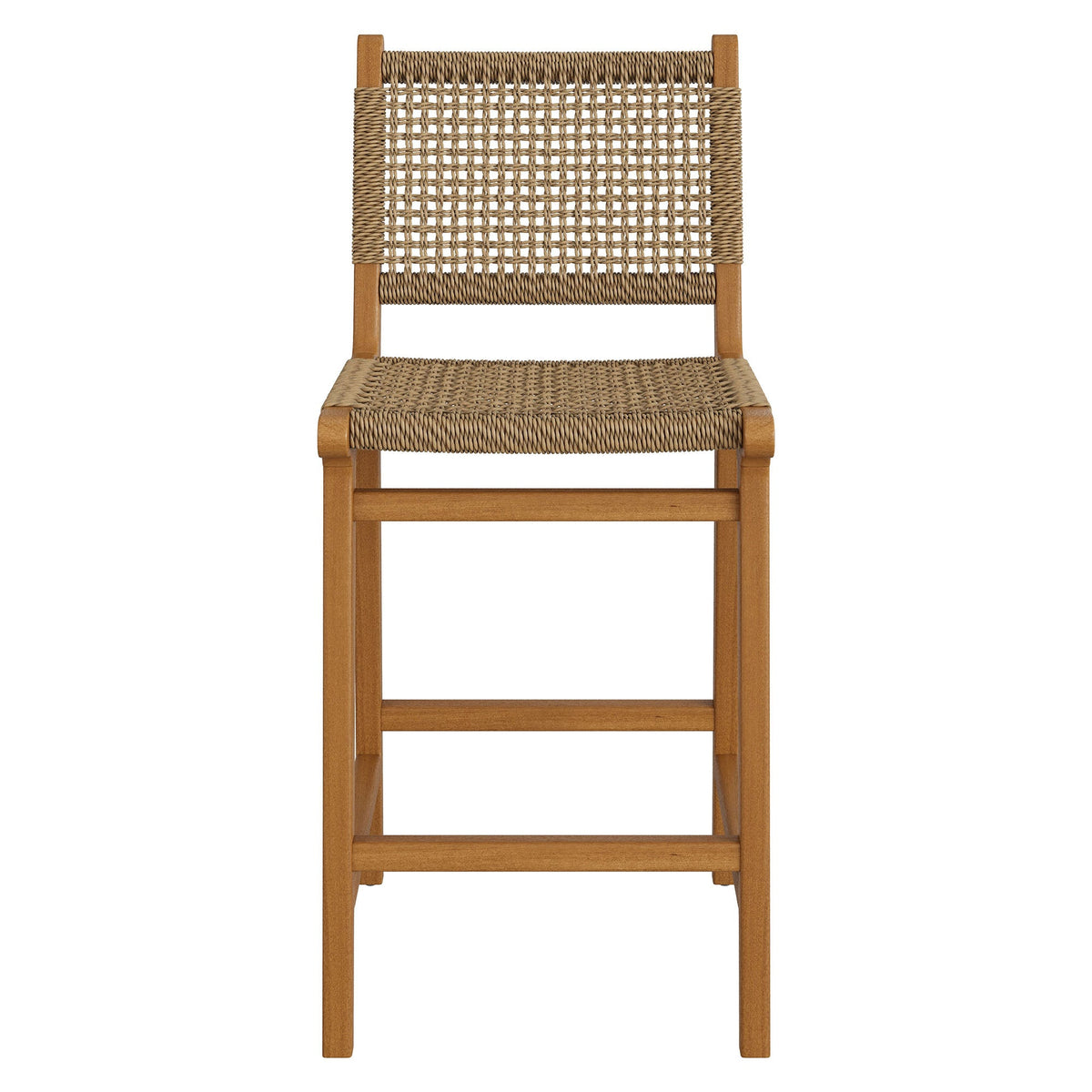 Chaises de comptoir Rowe en teck (lot de 2)