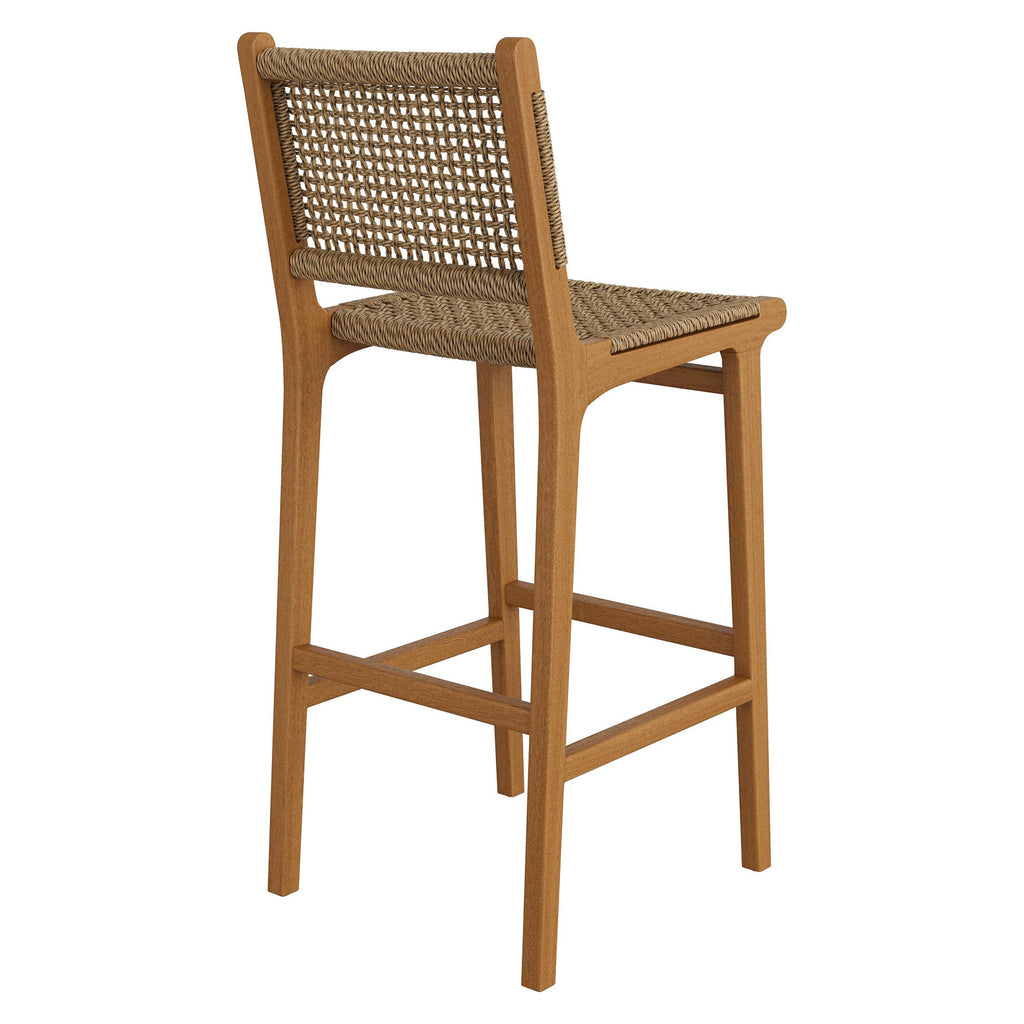 Lot de 2 tabourets de bar Rowe en bois de teck