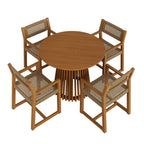 Ensemble de salle à manger d'extérieur Reed 5 pièces en bois de teck