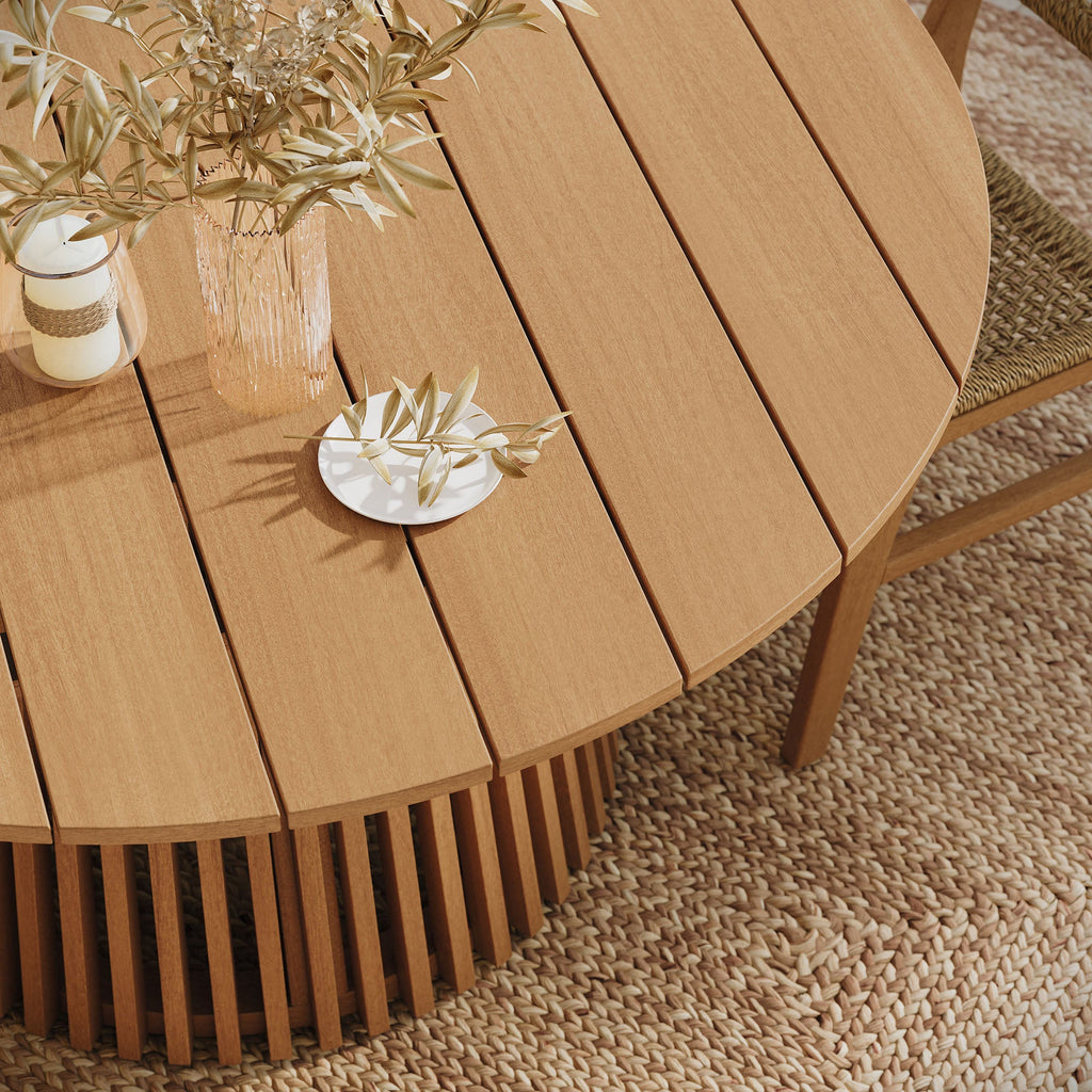 Ensemble de salle à manger d'extérieur 7 pièces en bois de teck Reed