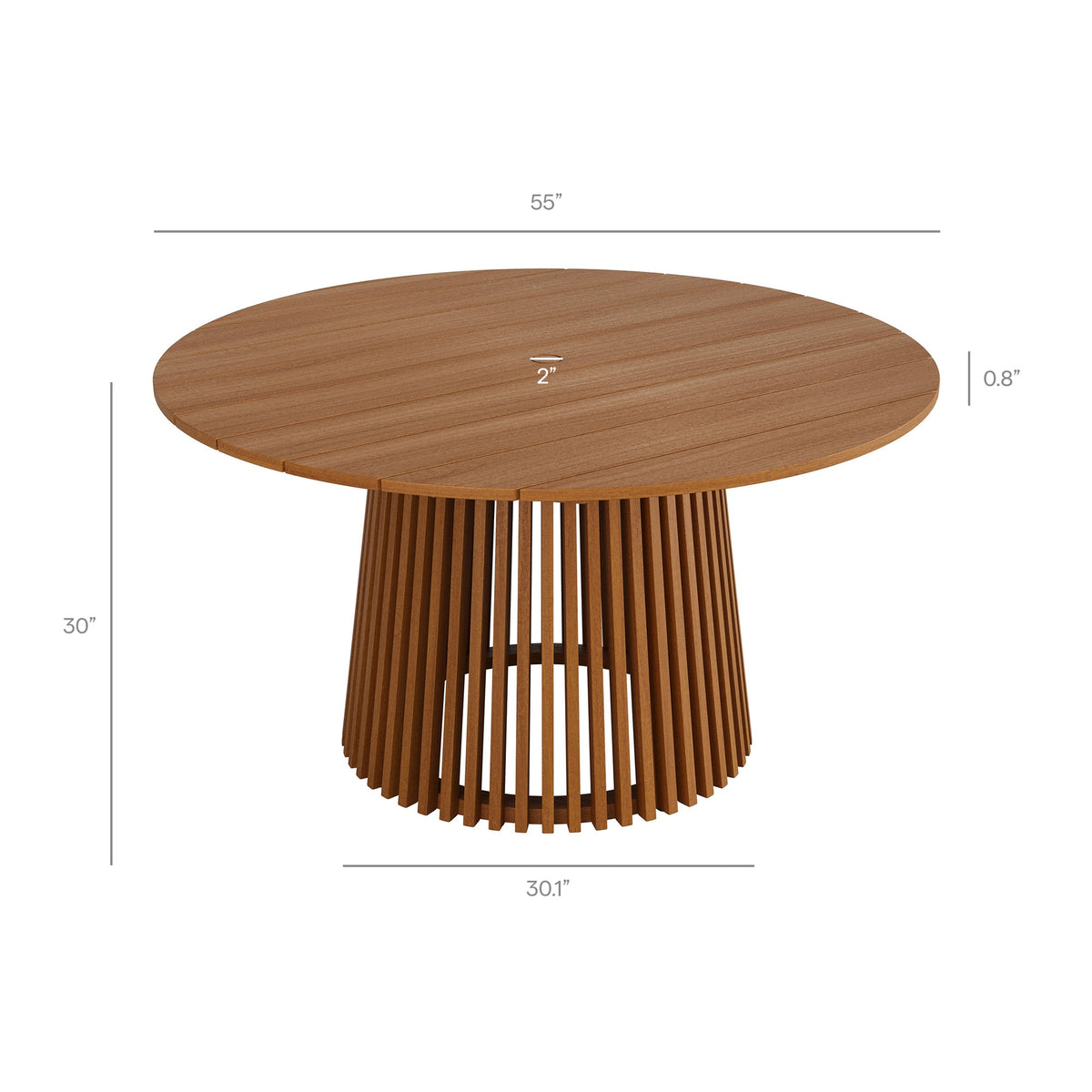 Ensemble de salle à manger d'extérieur 7 pièces en bois de teck Reed
