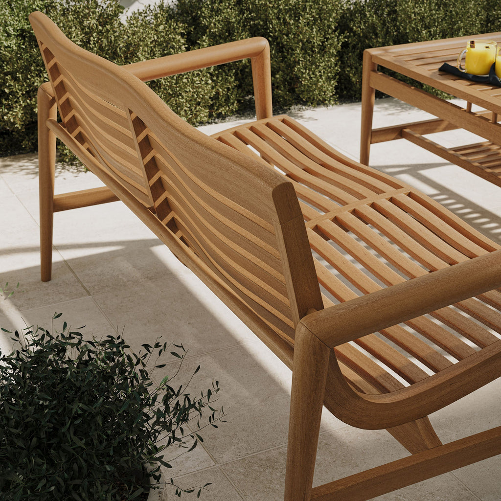 Ensemble de mobilier d'extérieur 4 pièces en teck Hayden