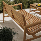 Ensemble de mobilier d'extérieur 4 pièces en teck Hayden