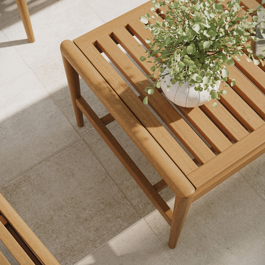 Ensemble de mobilier d'extérieur 4 pièces en teck Hayden