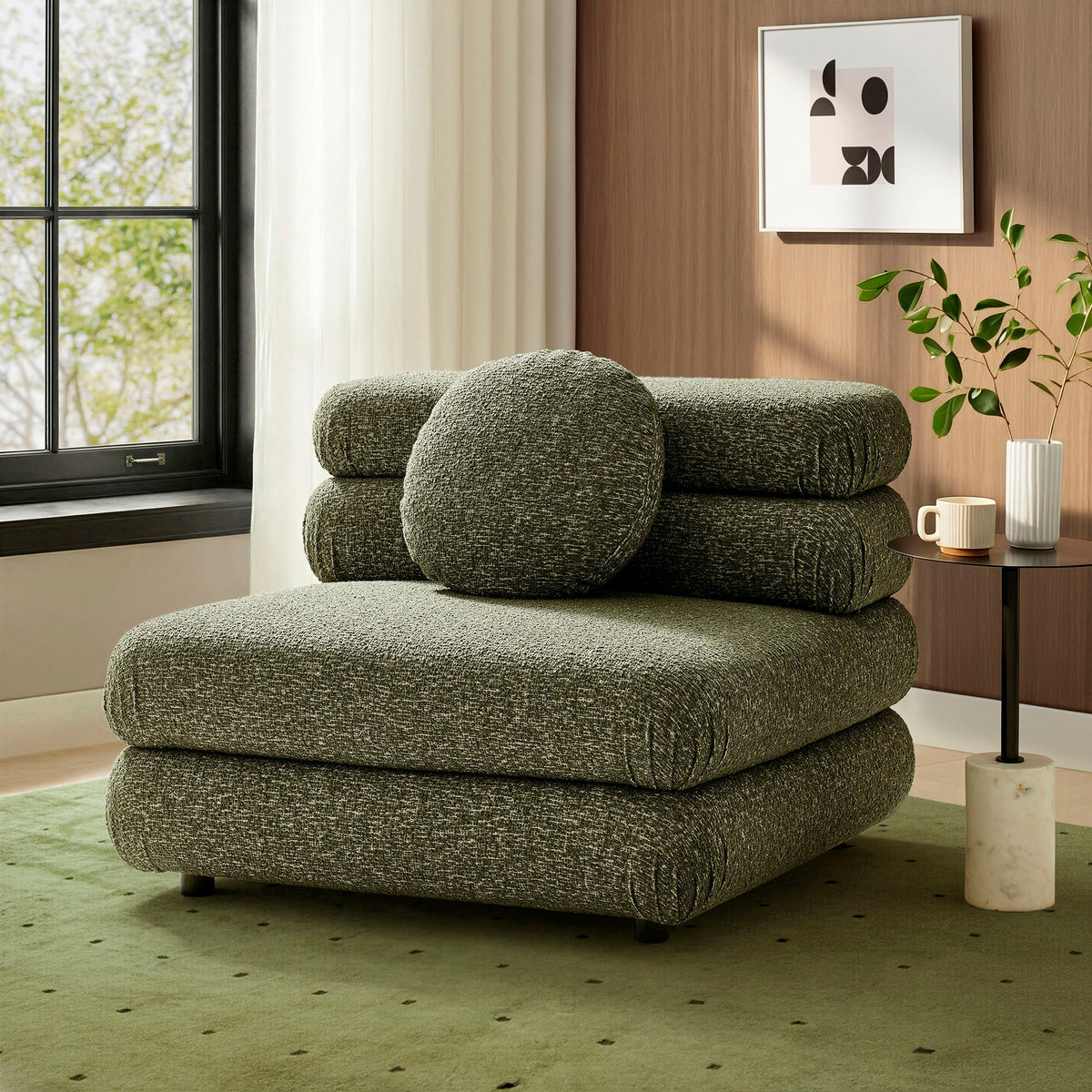 Fauteuil modulaire Jubilee sans accoudoirs, rembourré