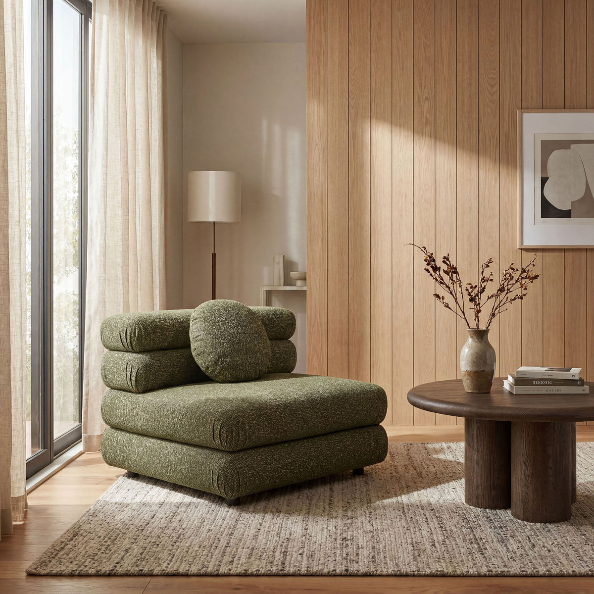 Fauteuil modulaire Jubilee sans accoudoirs, rembourré