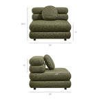 Fauteuil modulaire Jubilee sans accoudoirs, rembourré