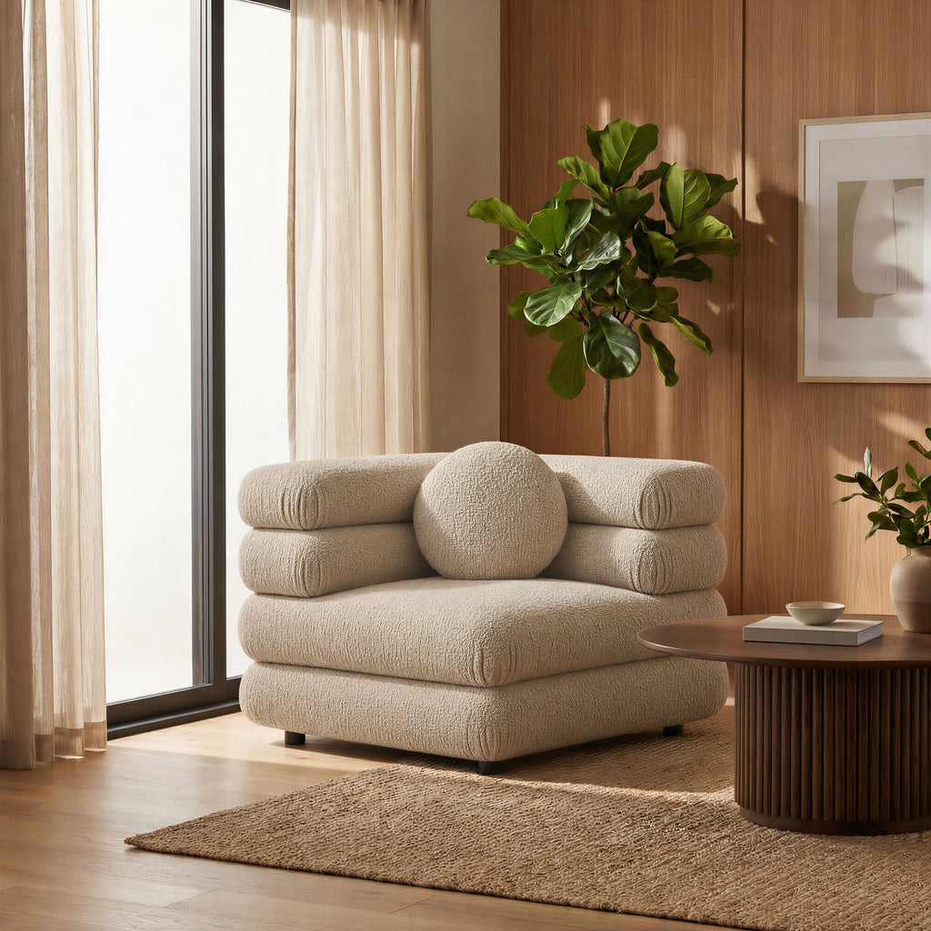 Chaise d'angle modulaire rembourrée Jubilee