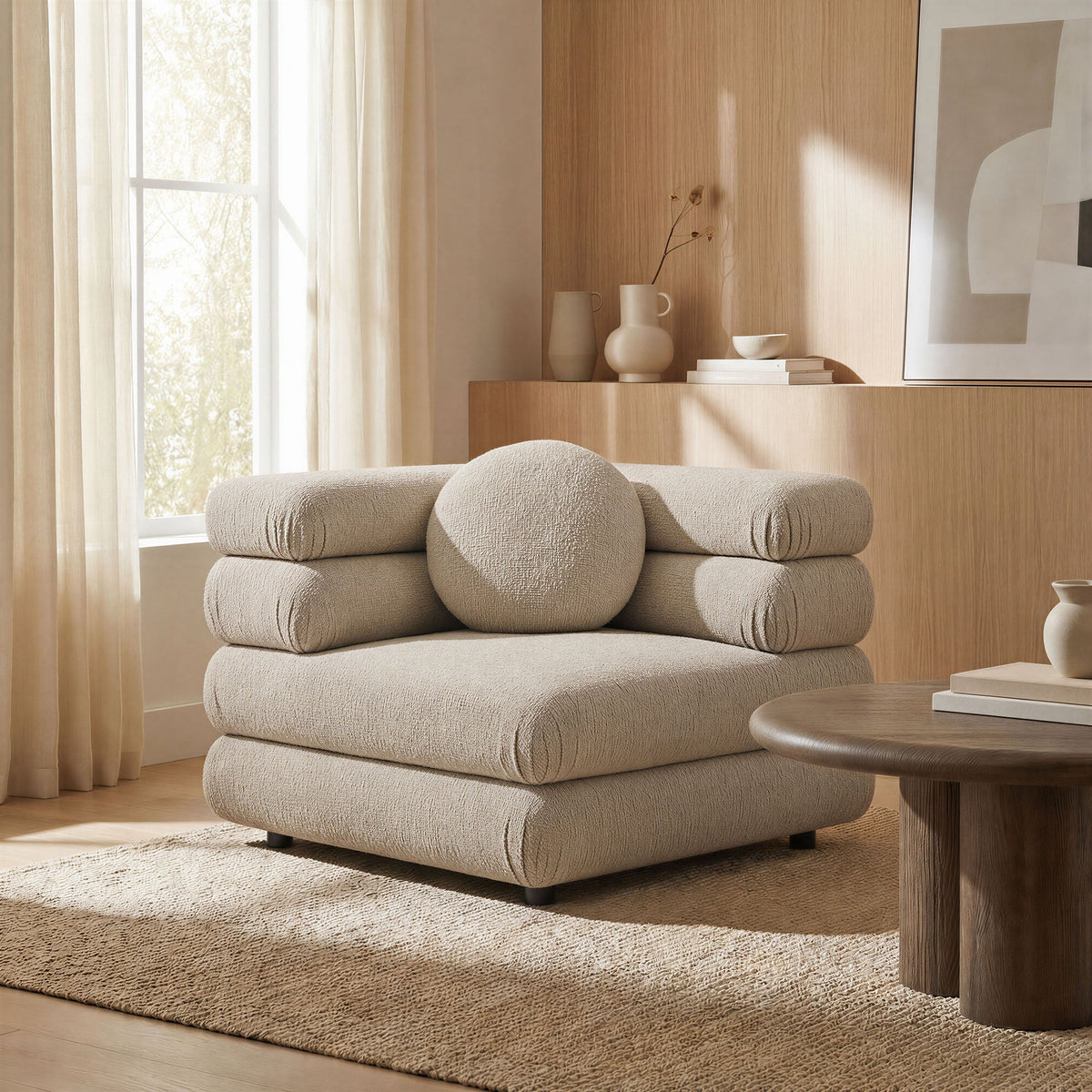 Chaise d'angle modulaire rembourrée Jubilee