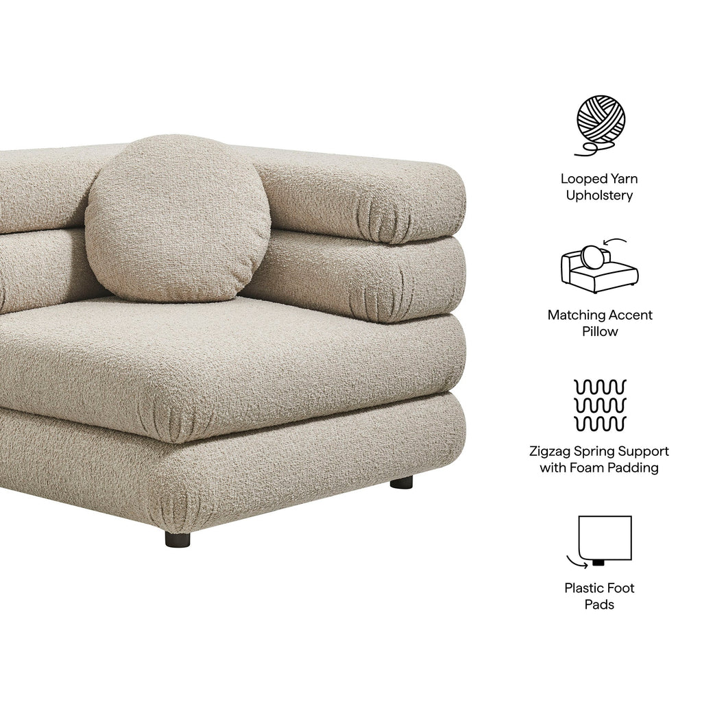 Chaise d'angle modulaire rembourrée Jubilee