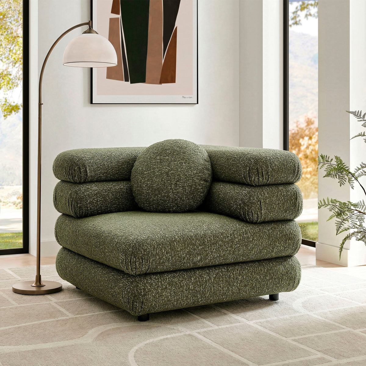 Chaise d'angle modulaire rembourrée Jubilee