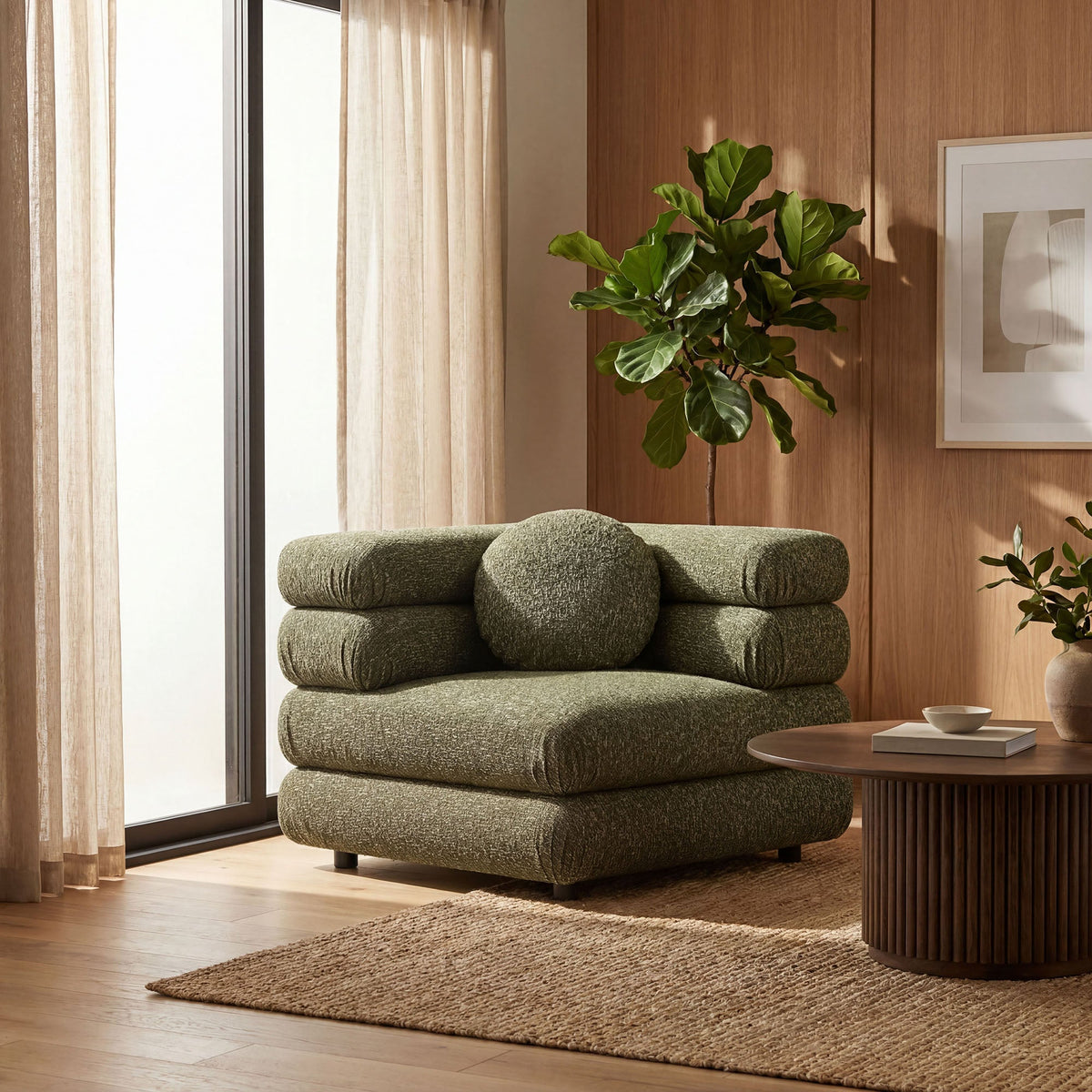 Chaise d'angle modulaire rembourrée Jubilee