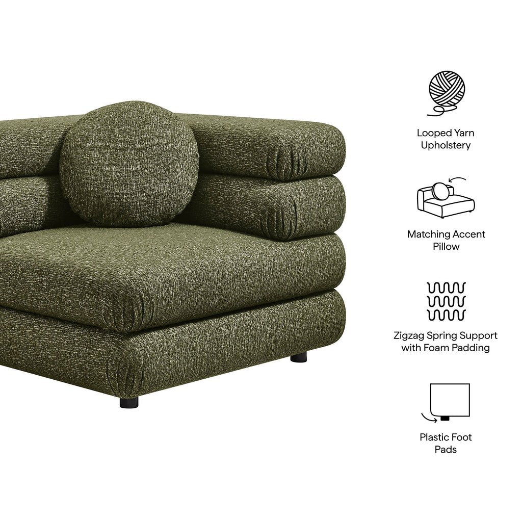 Chaise d'angle modulaire rembourrée Jubilee