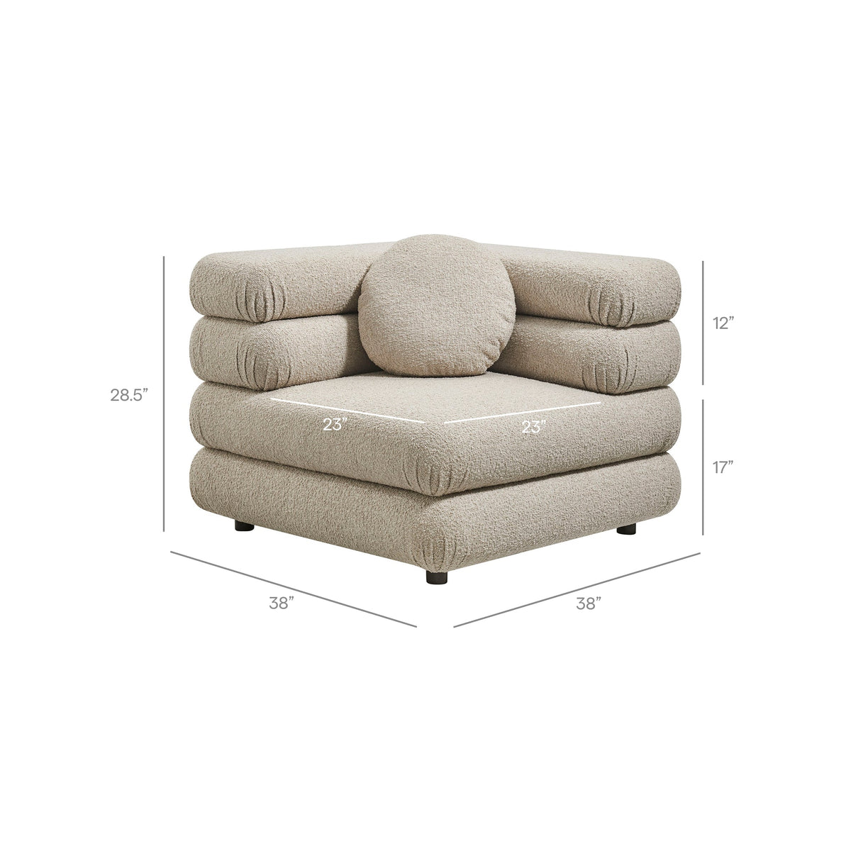 Jubilee - Canapé modulaire rembourré 3 pièces