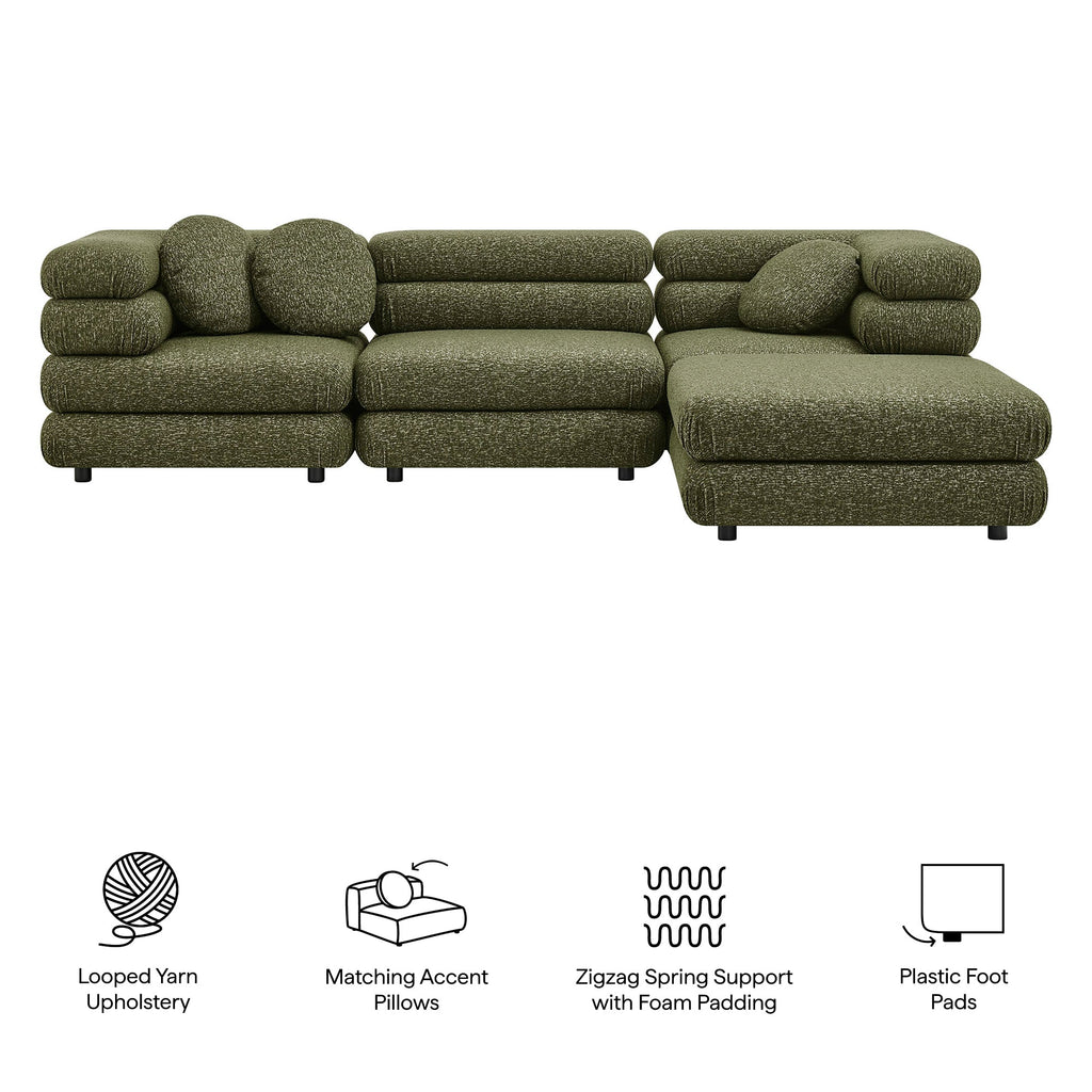Ensemble de canapé modulaire rembourré 4 pièces Jubilee