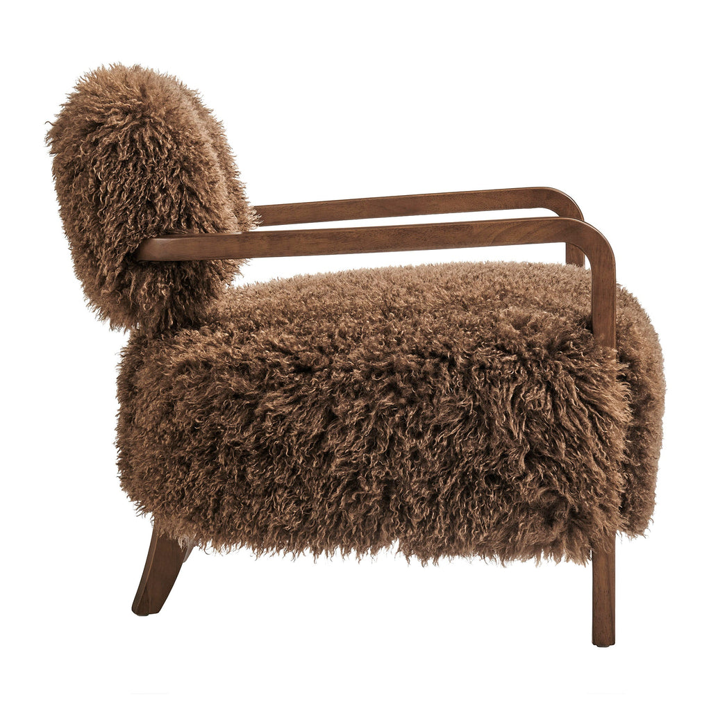Fauteuil d'appoint en fausse fourrure Zinnia