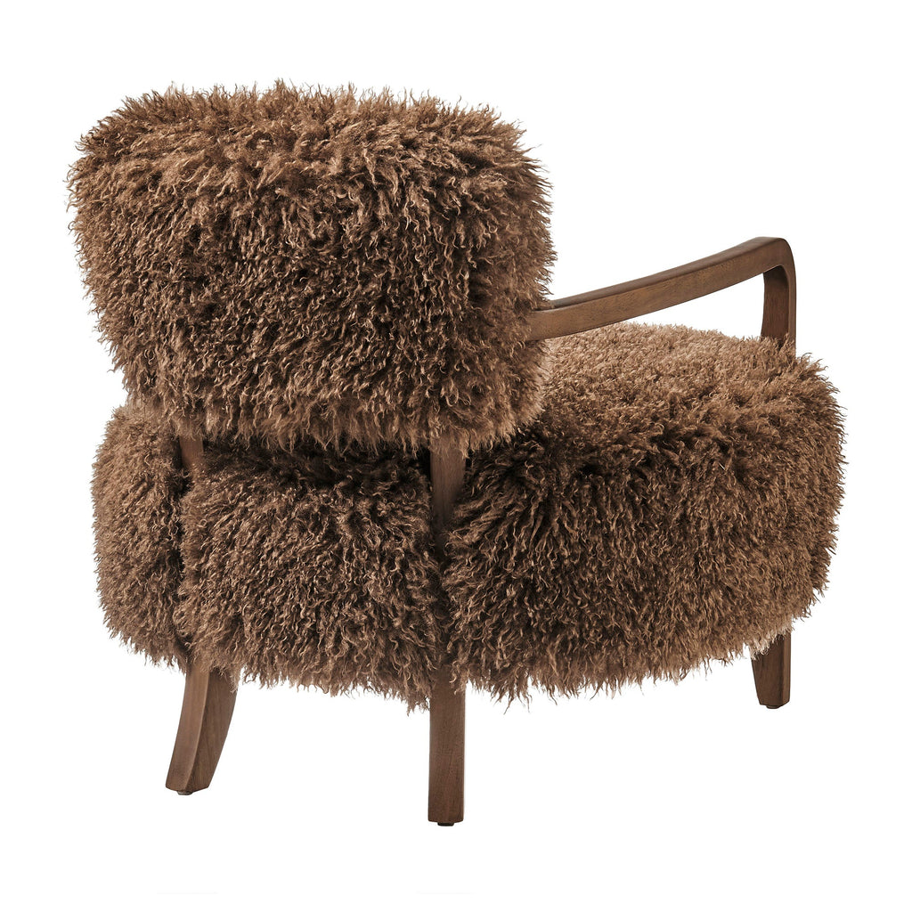 Fauteuil d'appoint en fausse fourrure Zinnia