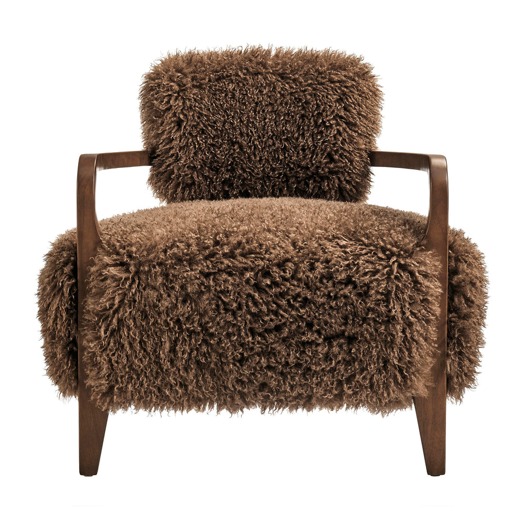 Fauteuil d'appoint en fausse fourrure Zinnia