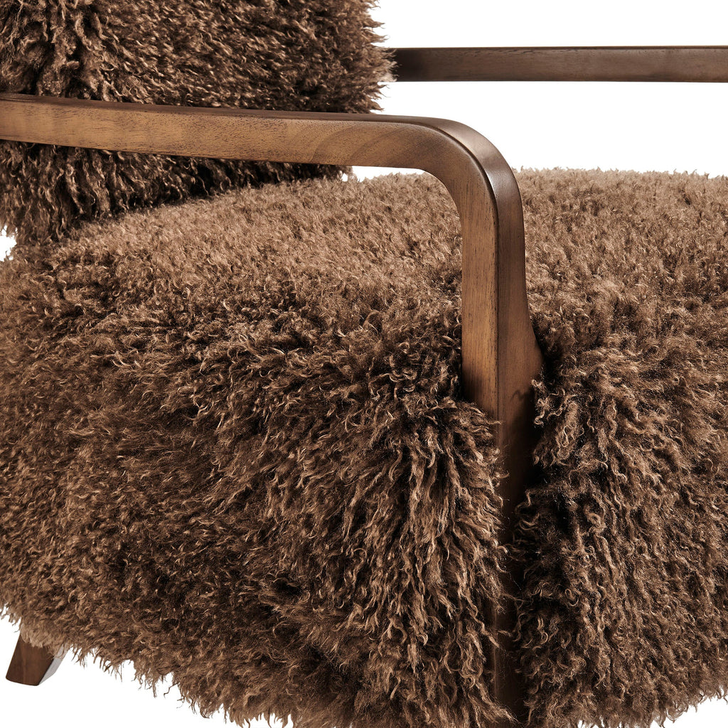 Fauteuil d'appoint en fausse fourrure Zinnia