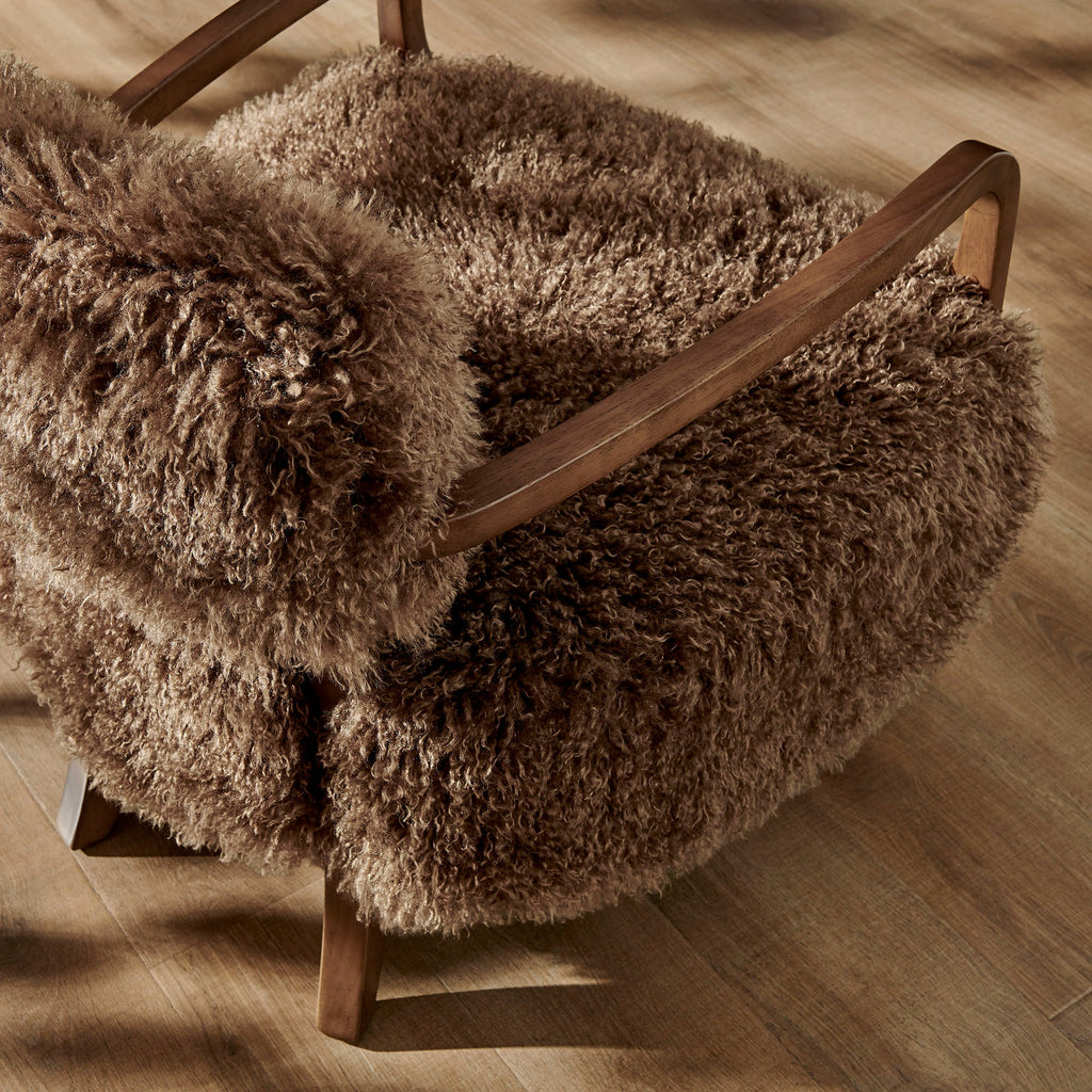 Fauteuil d'appoint en fausse fourrure Zinnia