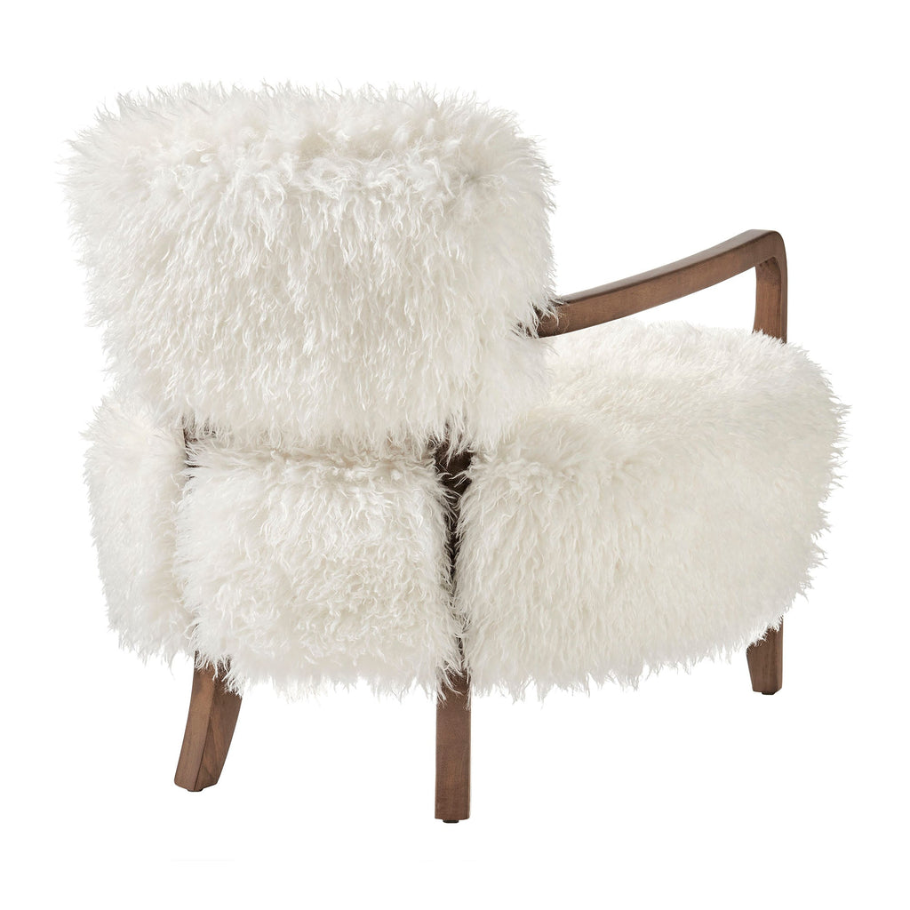 Fauteuil d'appoint en fausse fourrure Zinnia