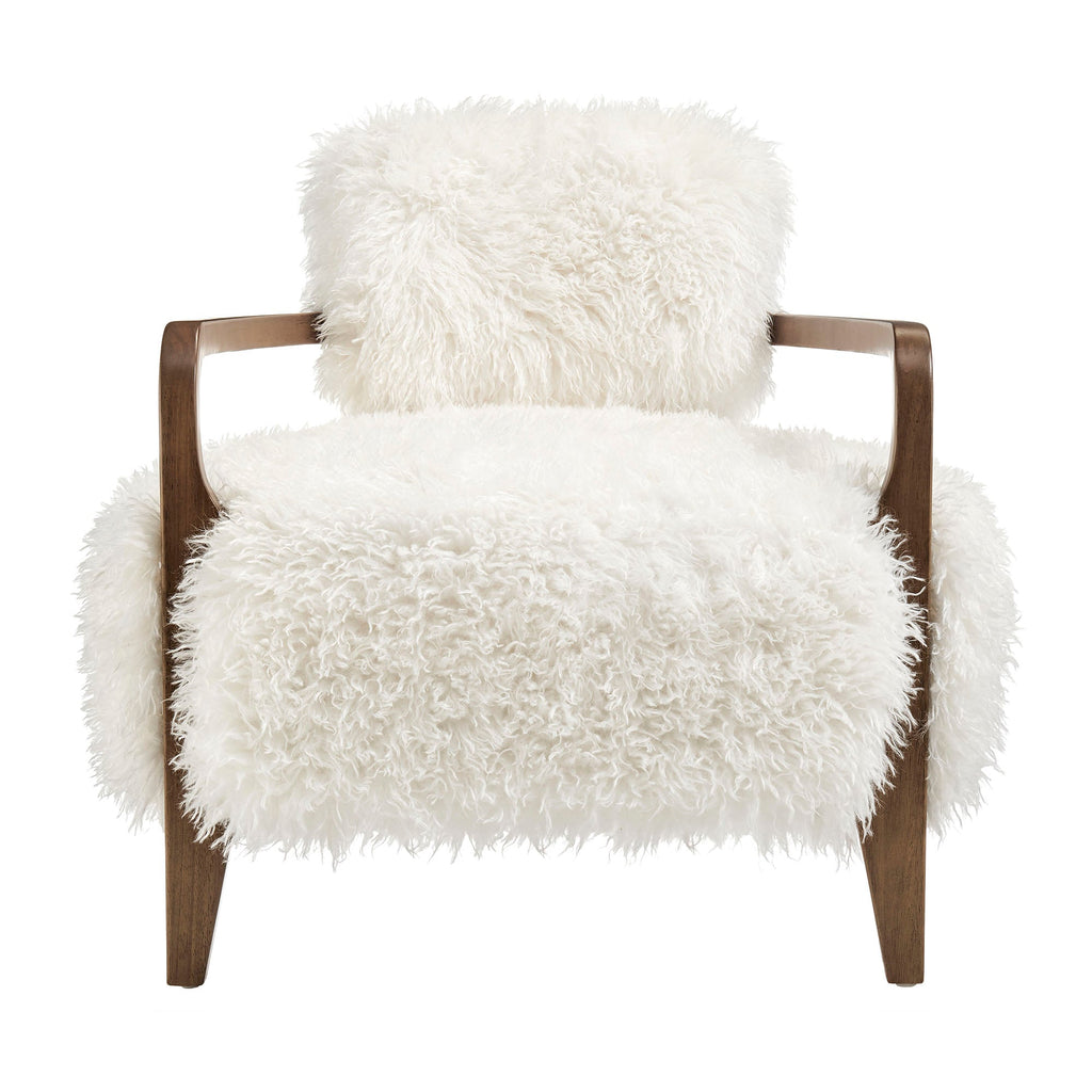 Fauteuil d'appoint en fausse fourrure Zinnia