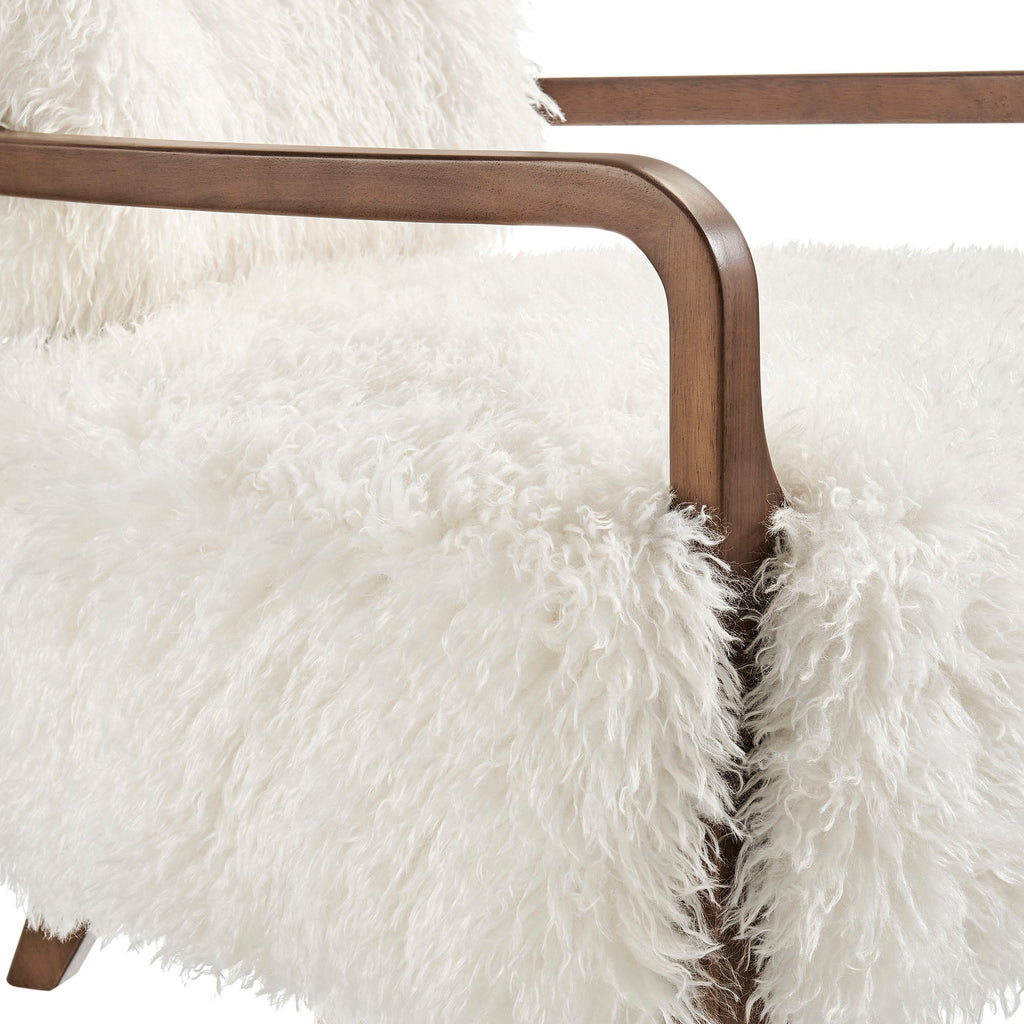 Fauteuil d'appoint en fausse fourrure Zinnia