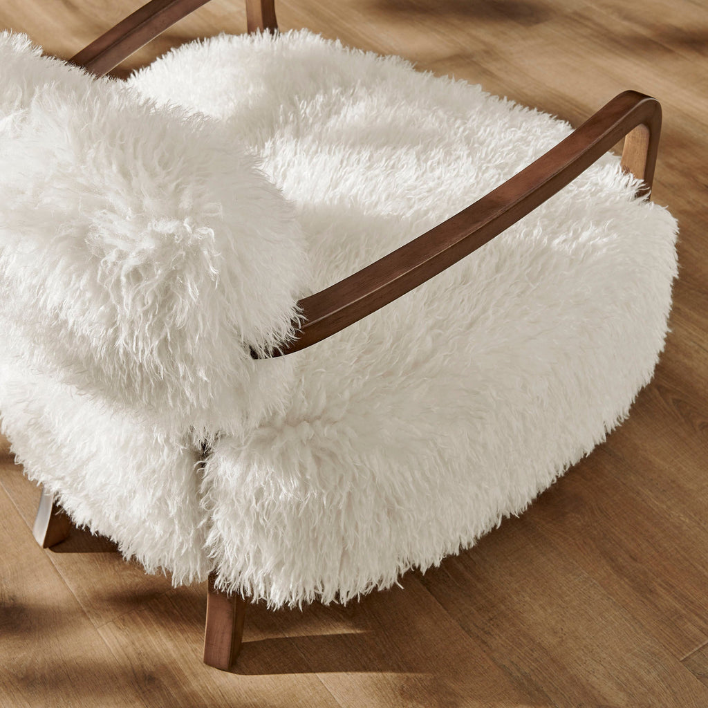Fauteuil d'appoint en fausse fourrure Zinnia
