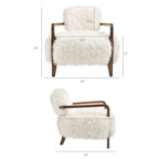 Fauteuil d'appoint en fausse fourrure Zinnia