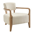 Fauteuil d'appoint rembourré en tissu rayé Zinnia