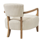 Fauteuil d'appoint rembourré en tissu rayé Zinnia
