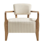 Fauteuil d'appoint rembourré en tissu rayé Zinnia