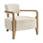 Fauteuil d'appoint en mélange de lin Zinnia