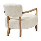 Fauteuil d'appoint en mélange de lin Zinnia