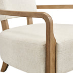 Fauteuil d'appoint en mélange de lin Zinnia