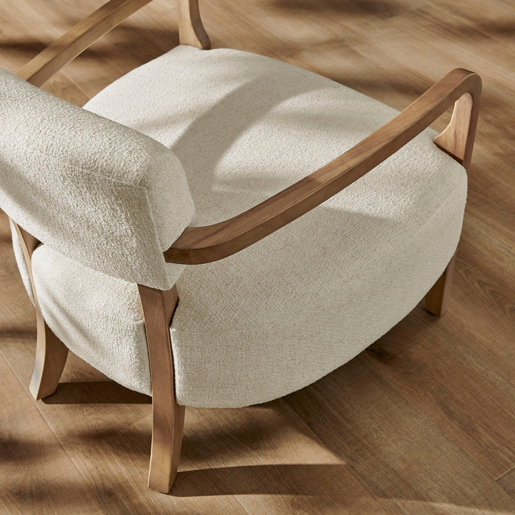Fauteuil d'appoint en mélange de lin Zinnia