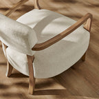 Fauteuil d'appoint en mélange de lin Zinnia
