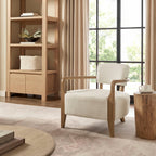 Fauteuil d'appoint en mélange de lin Zinnia