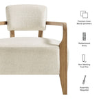Fauteuil d'appoint en mélange de lin Zinnia