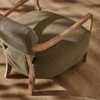 Fauteuil d'appoint en mélange de lin Zinnia