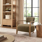 Fauteuil d'appoint en mélange de lin Zinnia