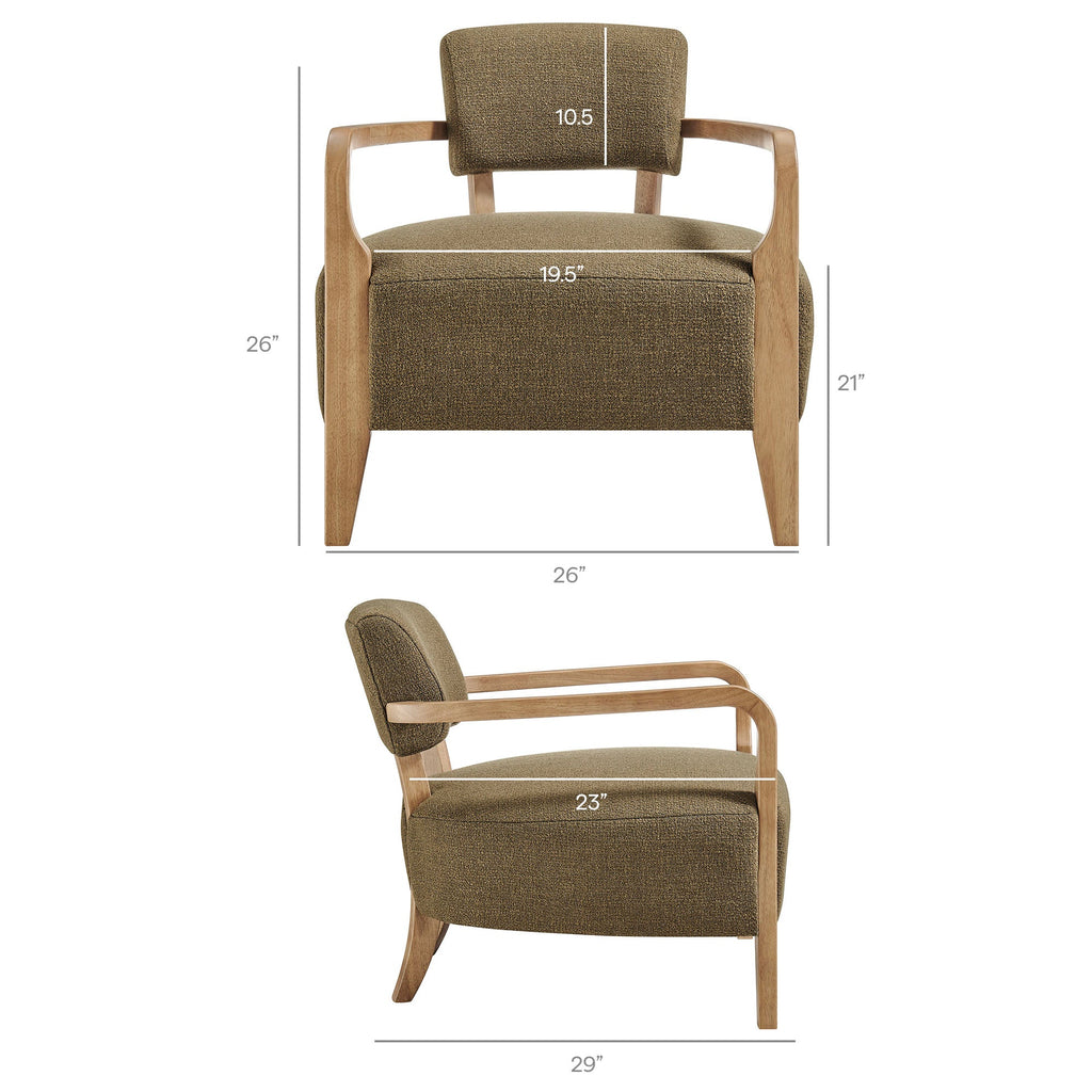 Fauteuil d'appoint en mélange de lin Zinnia
