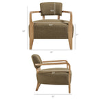 Fauteuil d'appoint en mélange de lin Zinnia