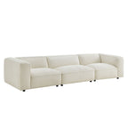 Canapé modulaire Auren 3 pièces en tissu bouclé ajouré