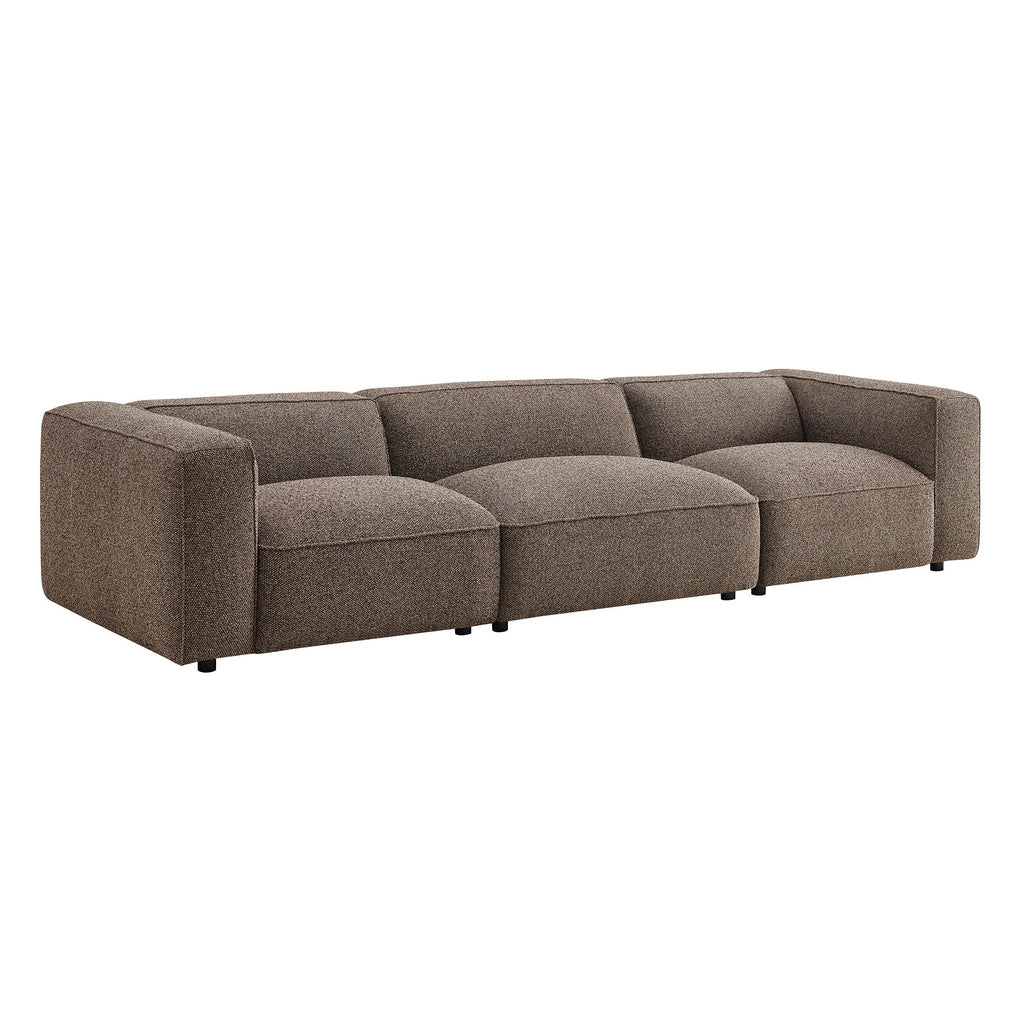 Canapé modulaire Auren 3 pièces en tissu bouclé ajouré