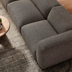 Canapé modulaire Auren 3 pièces en tissu bouclé ajouré