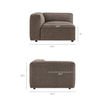 Canapé modulaire Auren 3 pièces en tissu bouclé ajouré