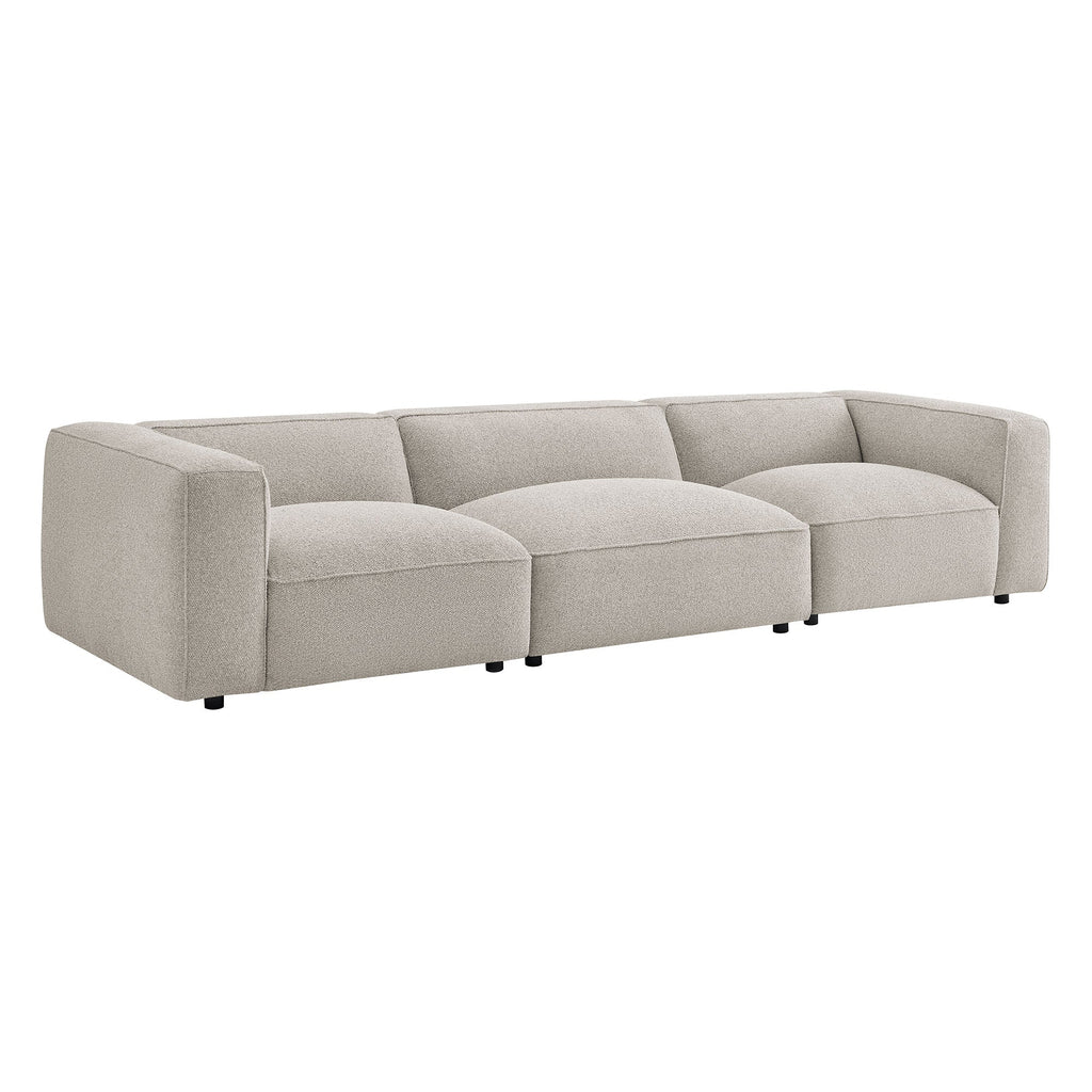 Canapé modulaire Auren 3 pièces en tissu bouclé ajouré